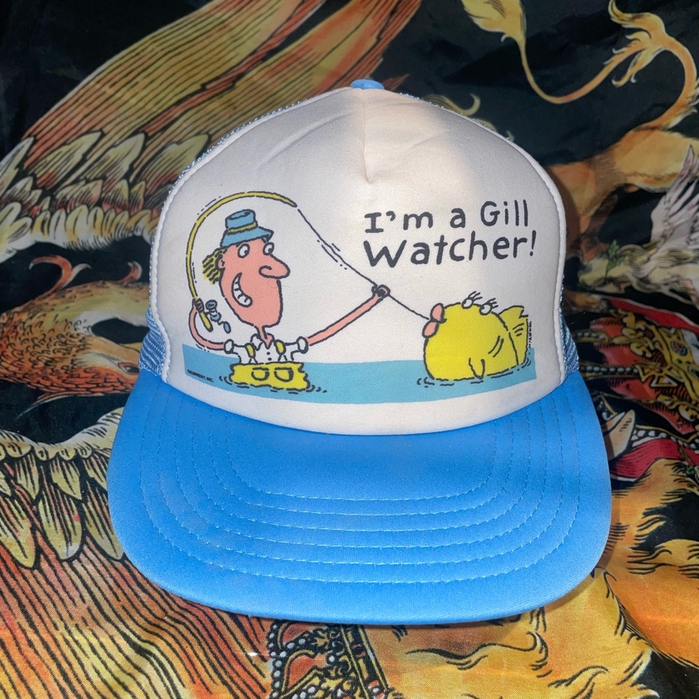 Vintage I’m a gill watcher fishing trucker foam hat